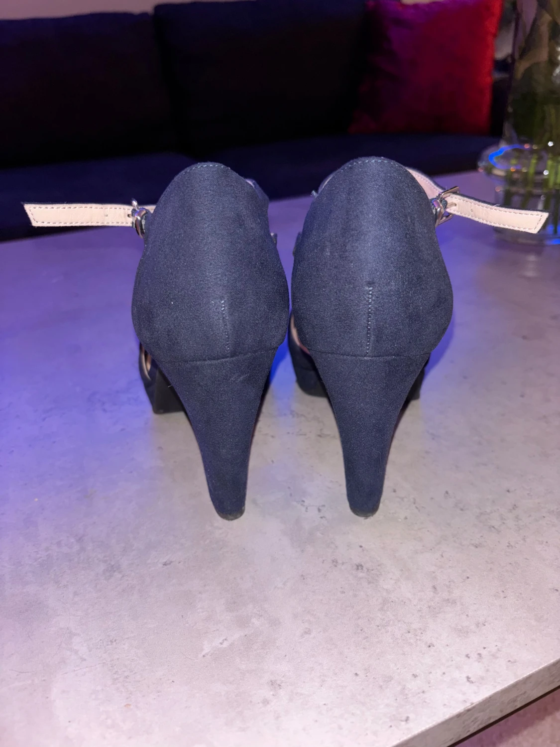 Mörkblå klackade sandaler Graceland - 4