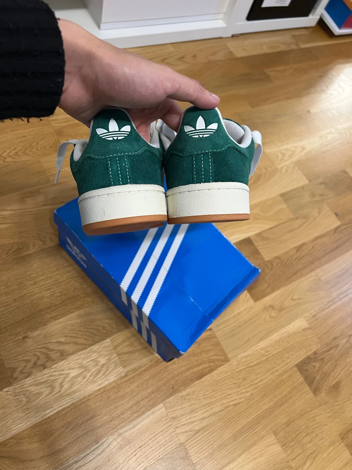 Adidas Campus gröna sneakers mocka - 1
