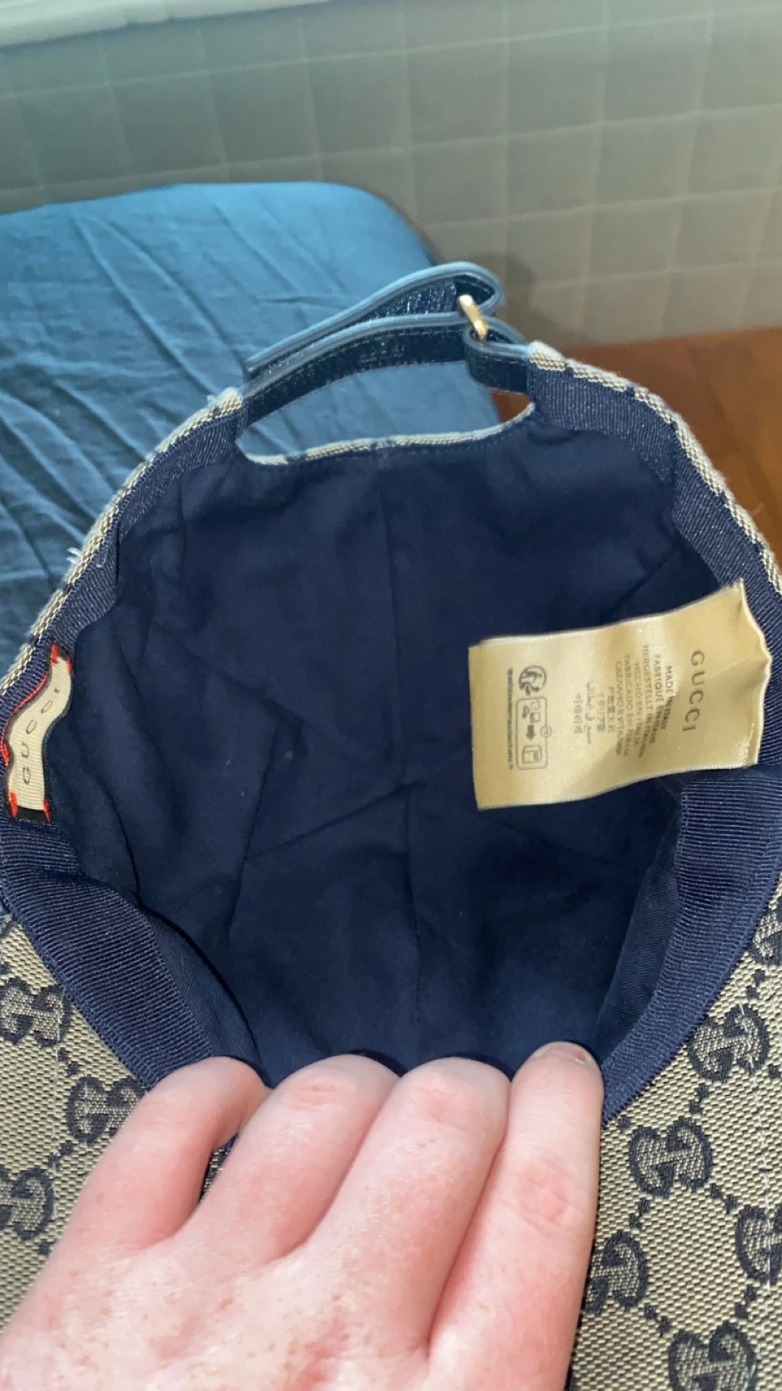 Gucci beige keps med GG-mönster - 3