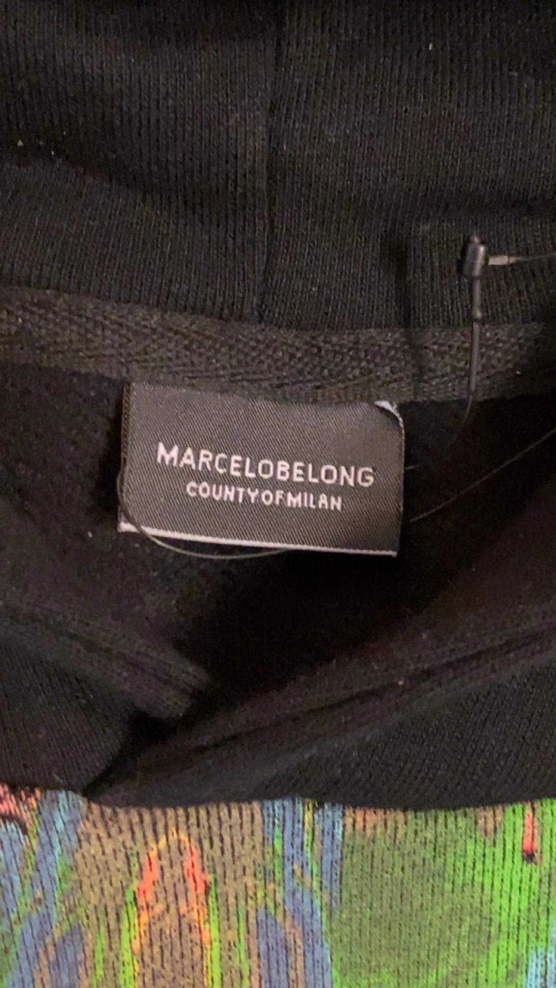 Svart hoodie Marcelo Burlon med färgglada vingar - 2