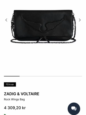 Zadig & Voltaire väska - Hej jag kör en intresse koll på denna väskan. Den har slutat säljas på Zadig och säljs nu begagnat för mer än dom gick för innan så ville kika vad ni hade kunnat ge för den😀      Har dustbagen den kom med samt extra kedjan skriv gärna vid frågor😊