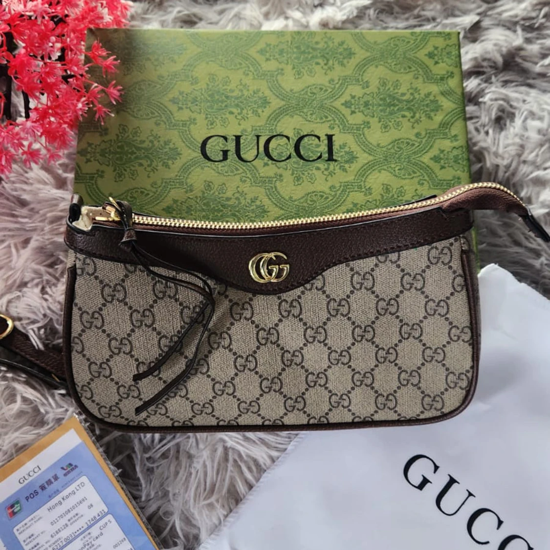 Supreme axelväska brun/beige - 1