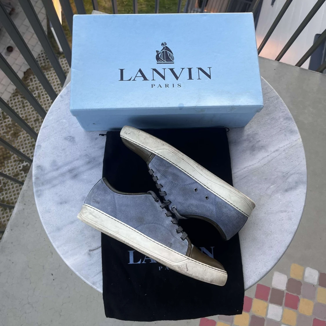 Blåa lanvins med grå captoe  - 2