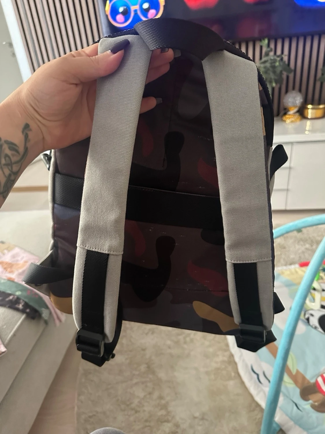 Beige och svart ryggsäck Mandarina Duck - 6