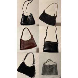 Snygga handväskor och axelväskor i olika stilar - Säljer alla dessa åtta väskor i olika färger och material som ett paketpris för 700 kronor. Vill man köpa enskild väska så går det också, kolla mina tidigare annonser för styckpris!💕Alla är i väldigt bra skick! 