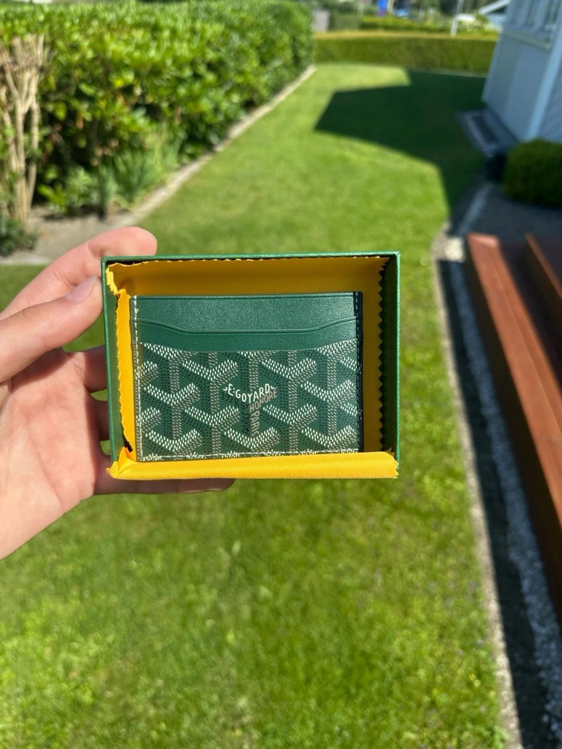 Grön Goyaard plånbok - 2