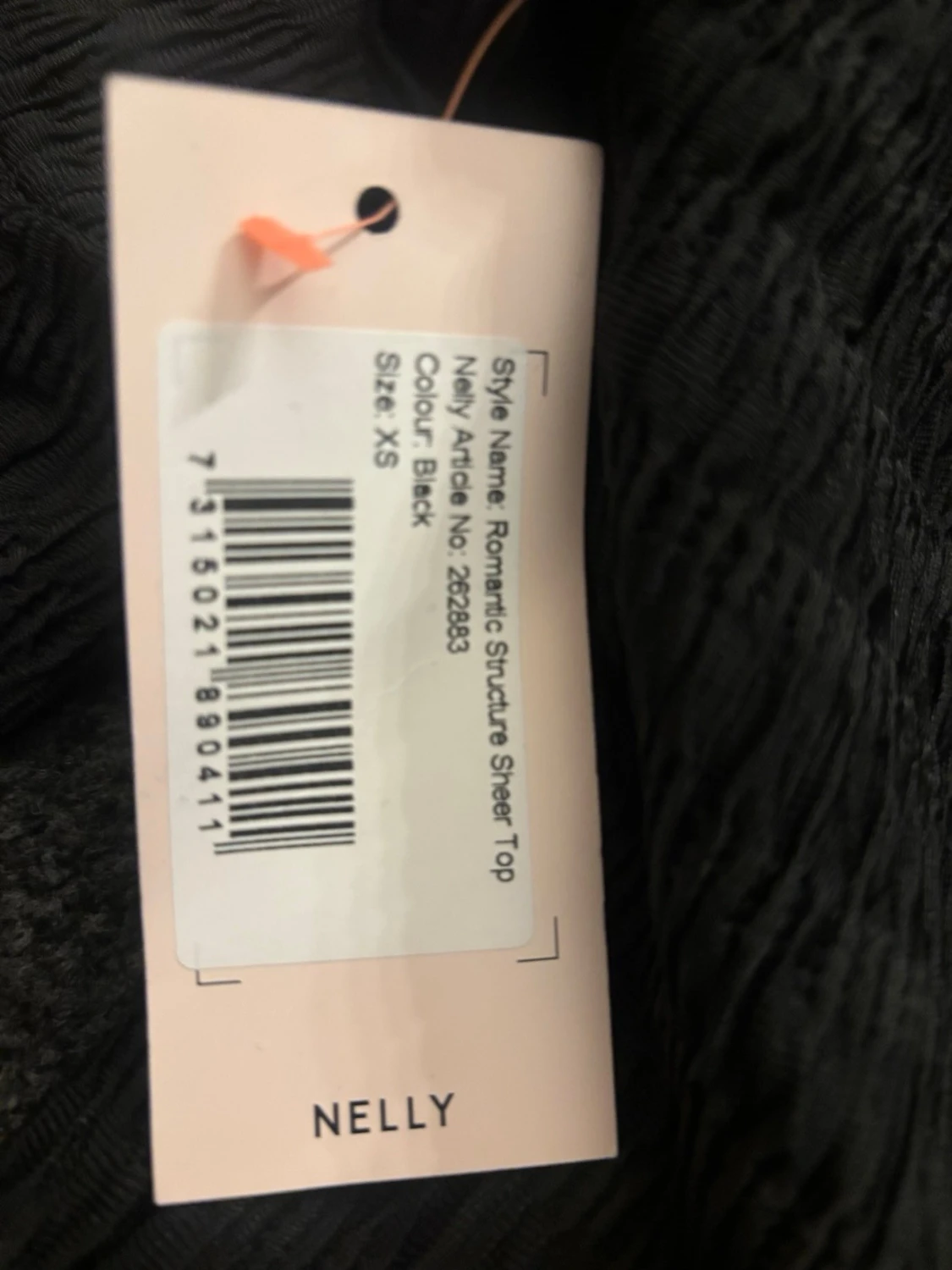 Svart ribbad långärmad topp H&M - 2