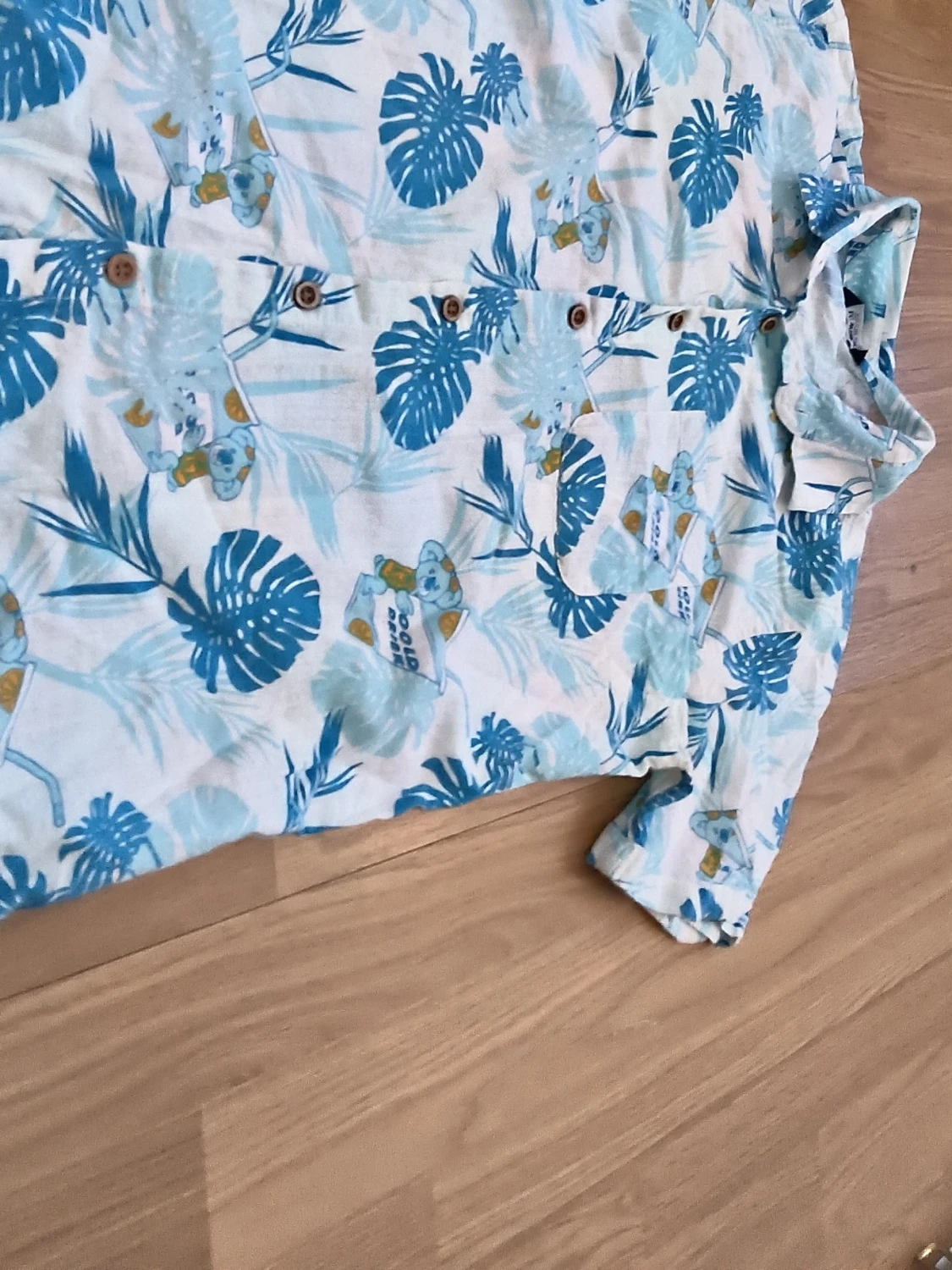 Blåvit blommig skjorta TG Mqikiki