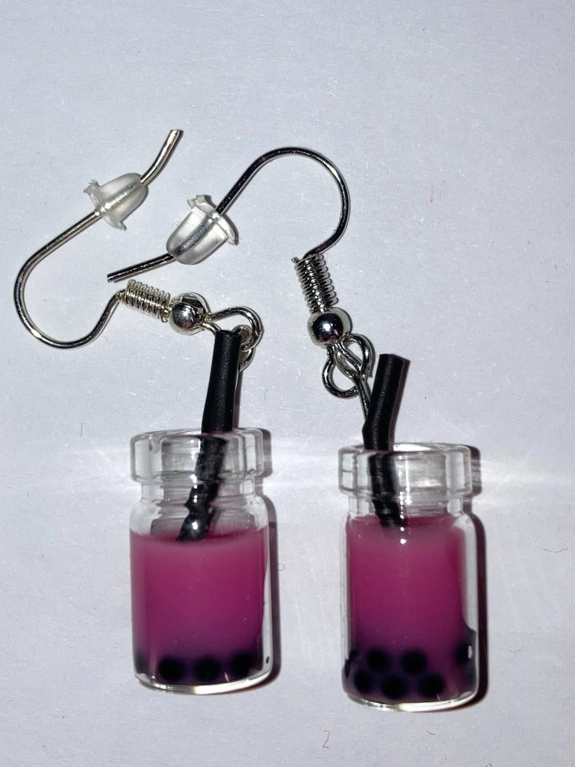 Bubble tea örhängen i glas