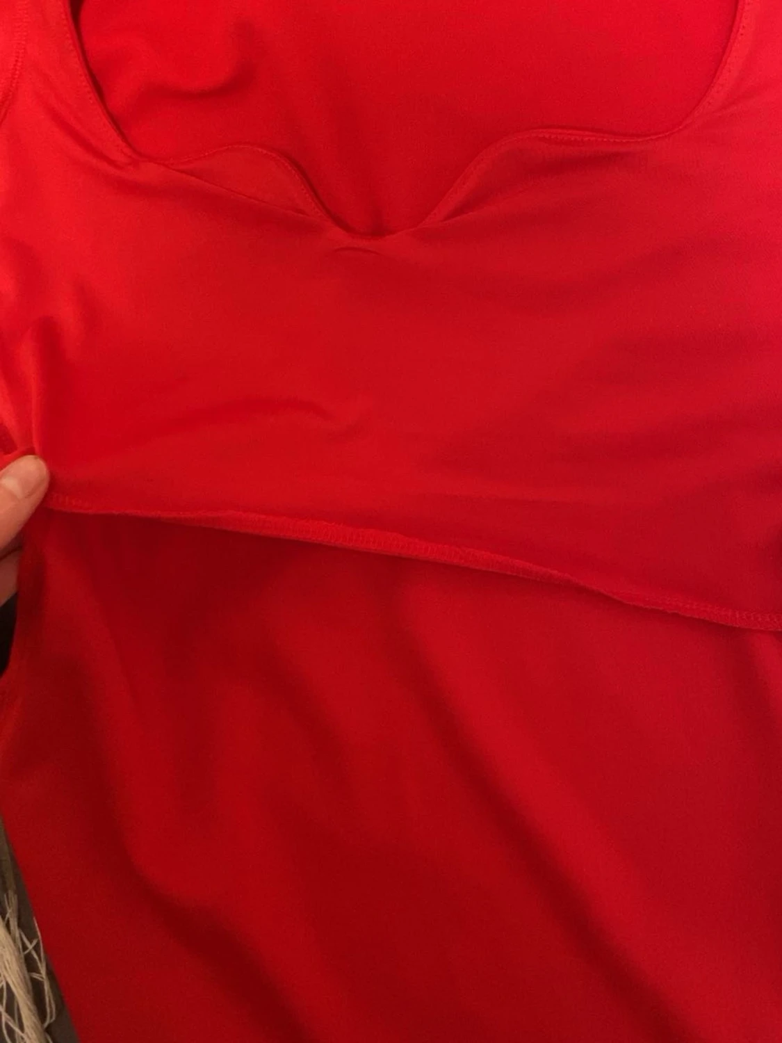 Röd långärmad topp från HM - 1