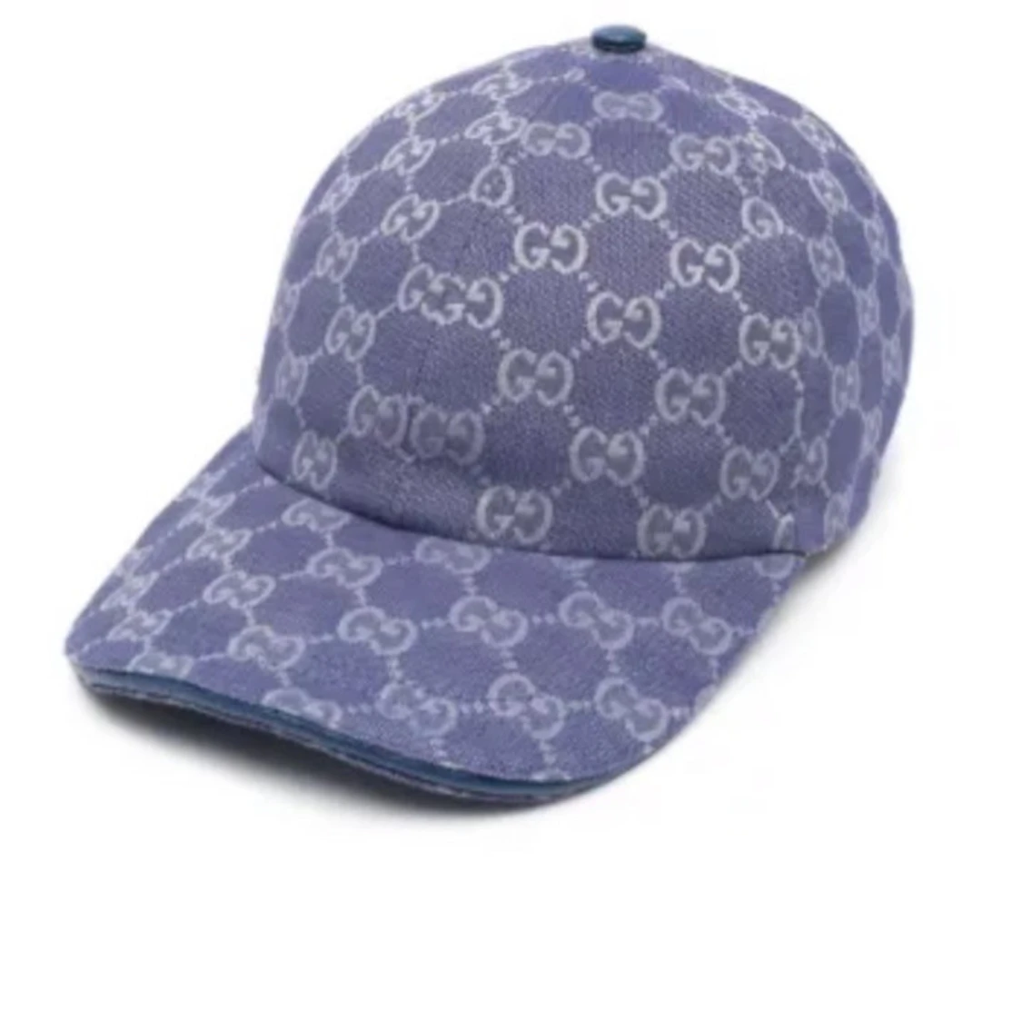 Blå keps från Gucci med monogram