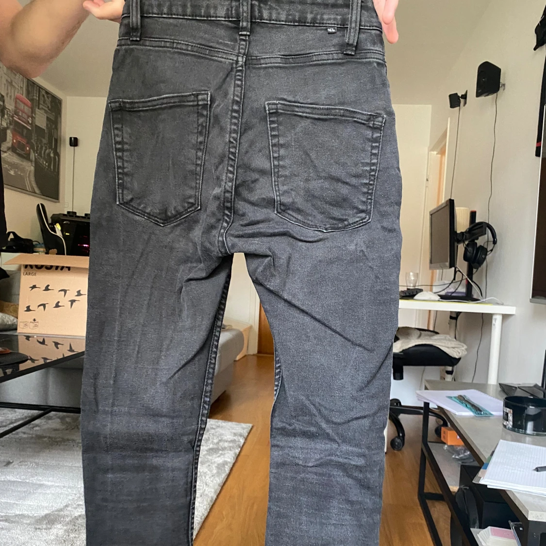 Svarta skinny jeans med hög midja - 1