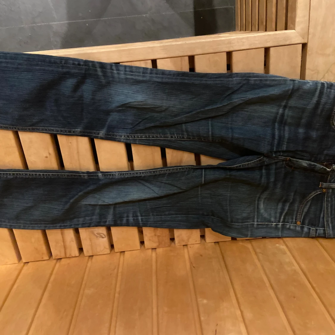 Blå Acne Jeans straight fit - 1