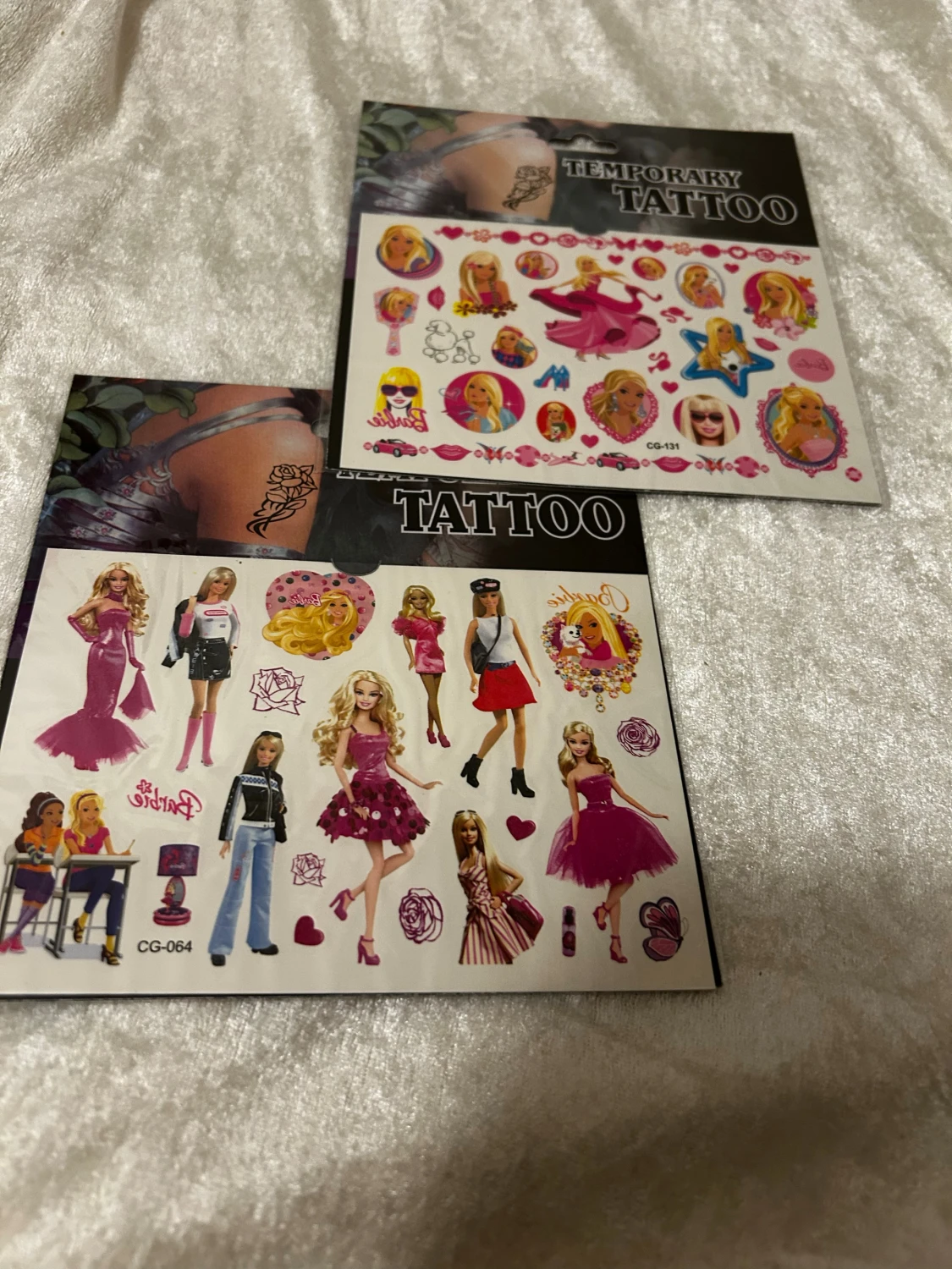 Barbie inspirerade temporära tatueringar