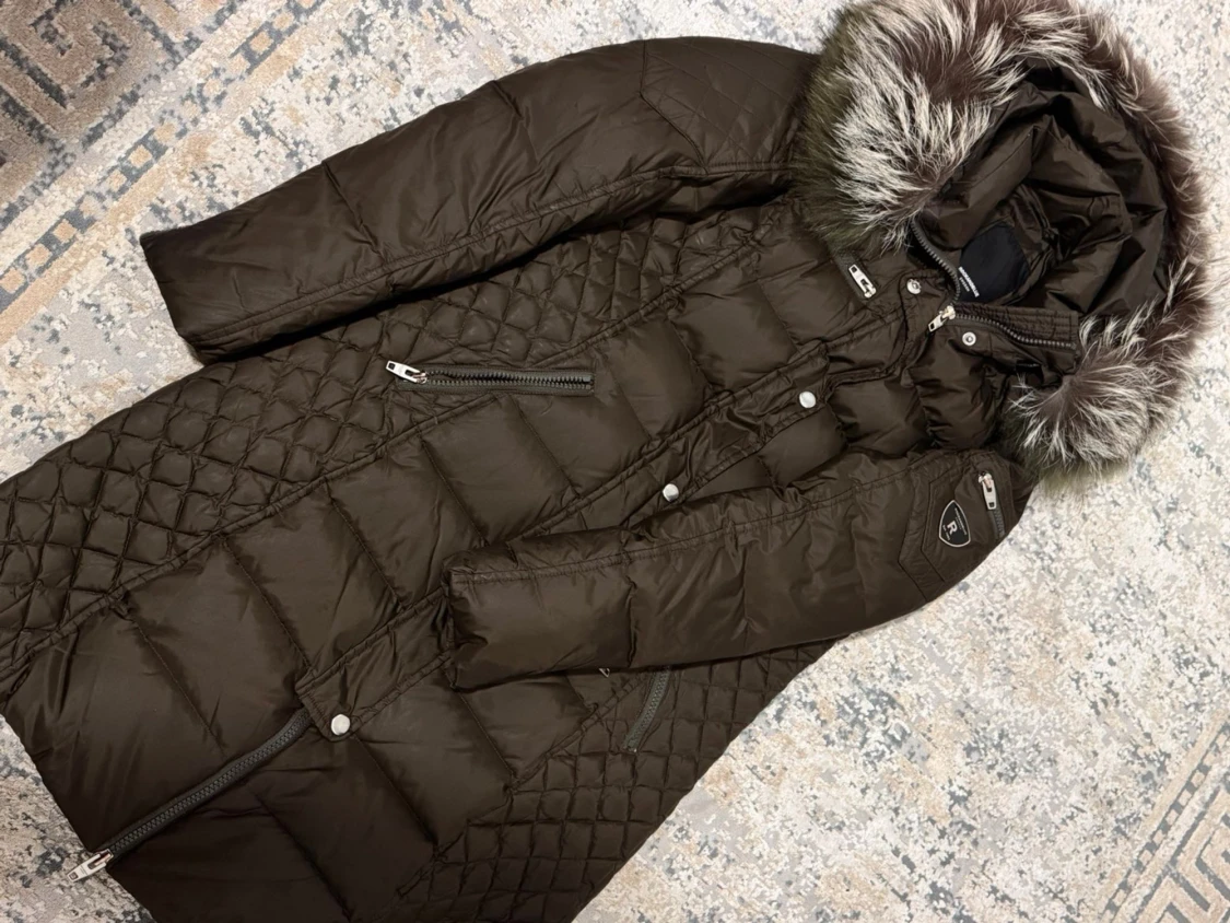 Rockandblue brun dunjacka med päls