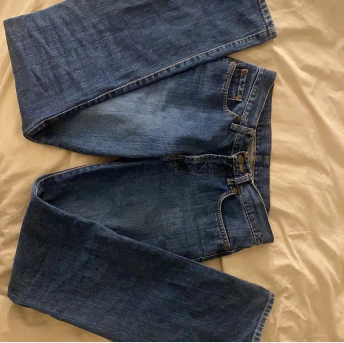 Blå bootcut jeans - 2