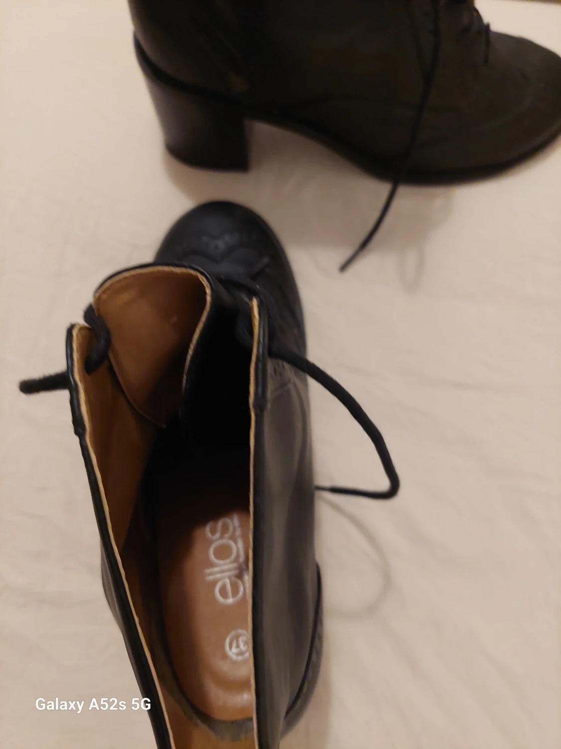 Svarta brogue boots från Ellos, strl 37 - 3