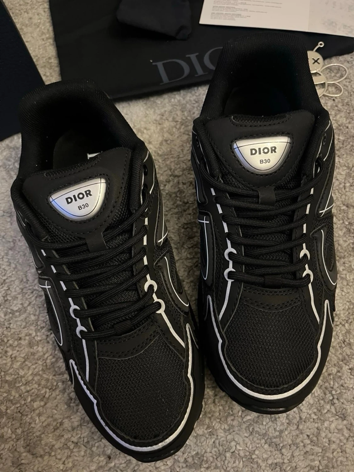 Svarta Dior B30 sneakers