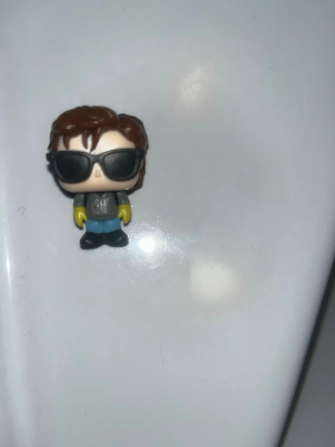 Mörkblå glansig väst till minifigur - 1