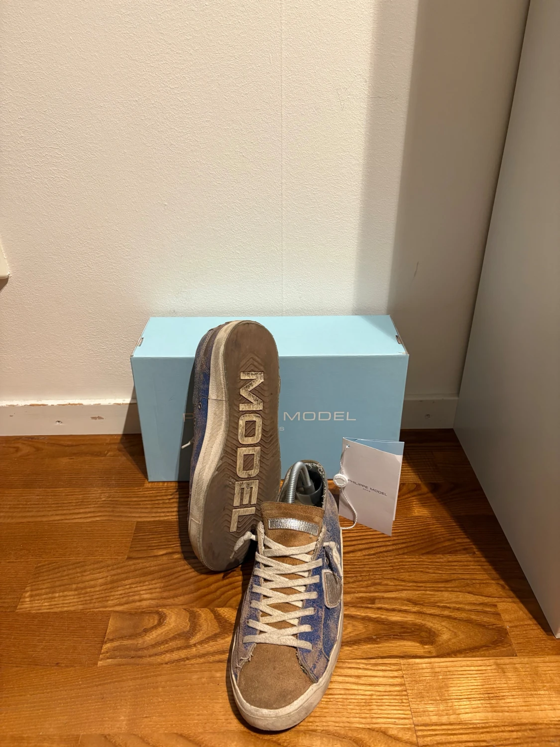 Philippe Model blå-bruna sneakers - 1