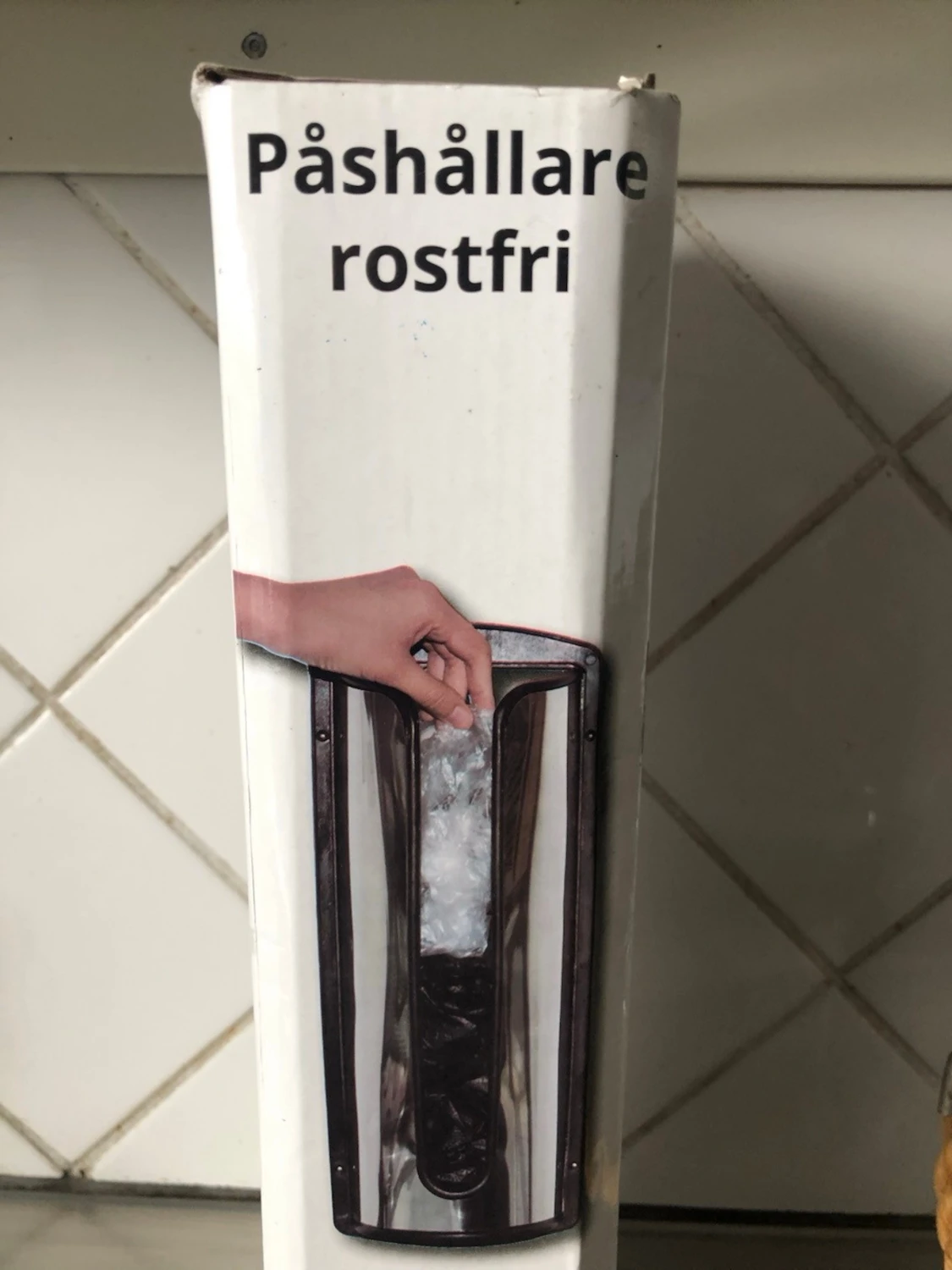 Påshållare i rostfritt i oupptagen förpu