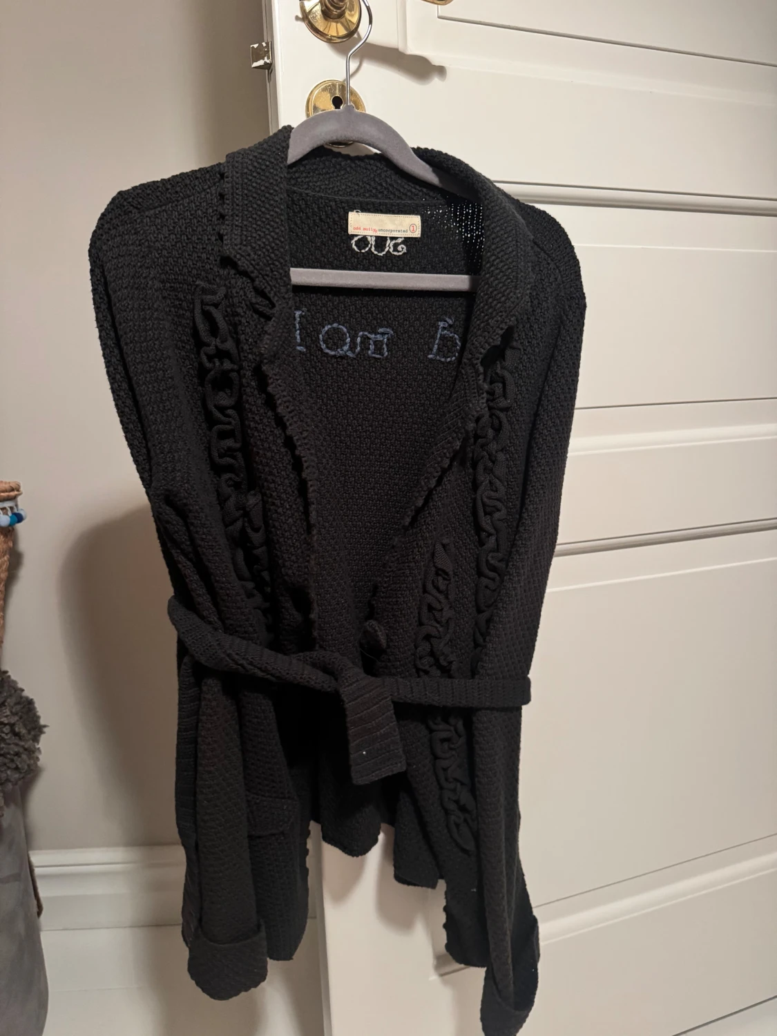 Svart stickad kofta Odd Molly