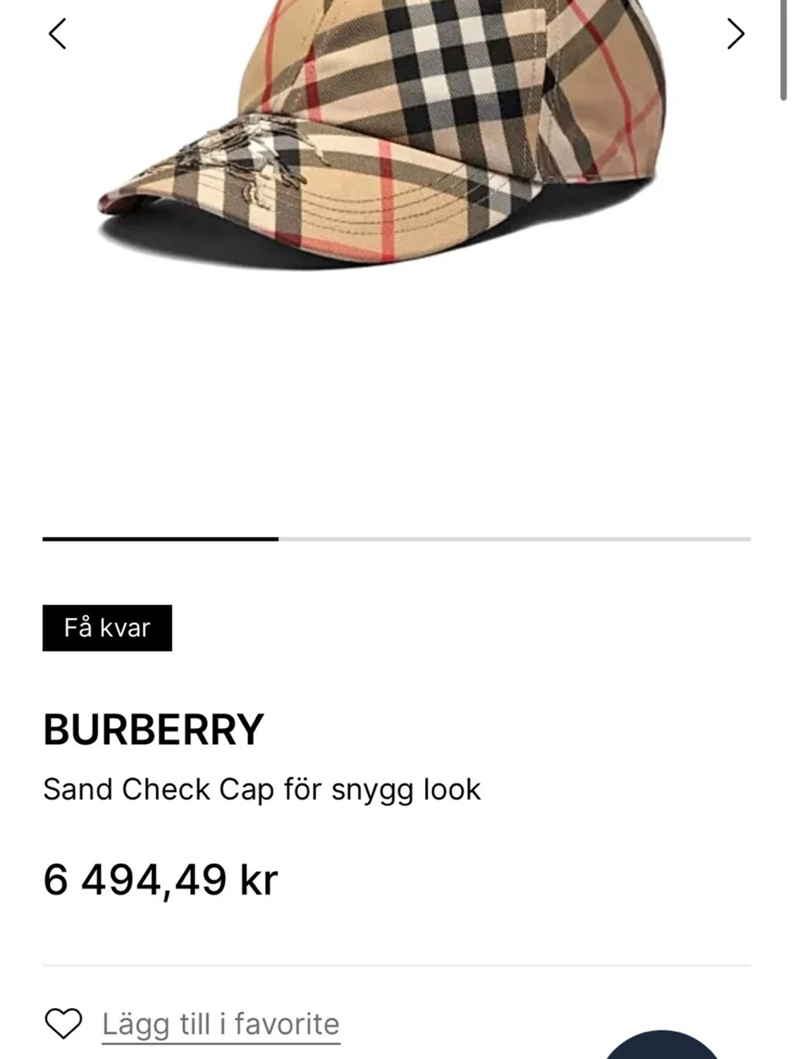 Sällsynt  Burberry keps köpt i NK  - 2