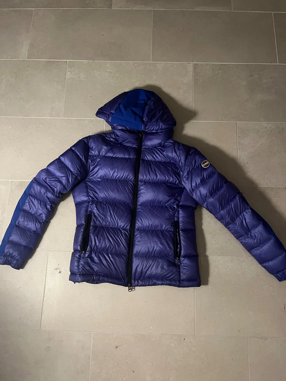 Blå Colmar dunjacka med huva - 3