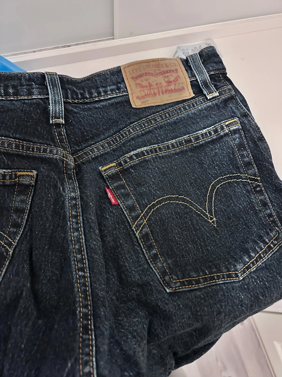 Levi's 501 mörkblå jeans straight fit