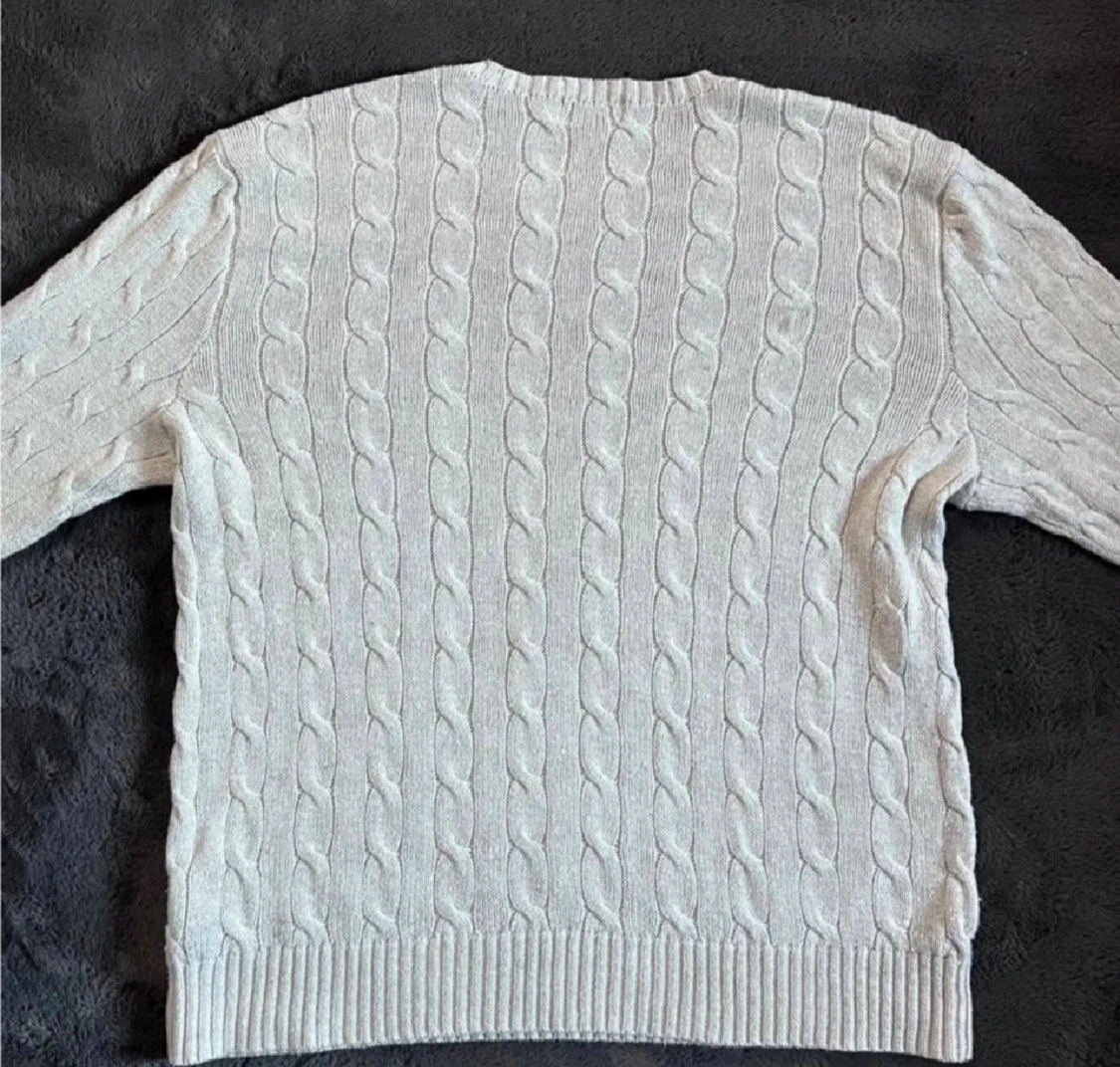 Grå kabelstickad tröja Polo Ralph Lauren - 1