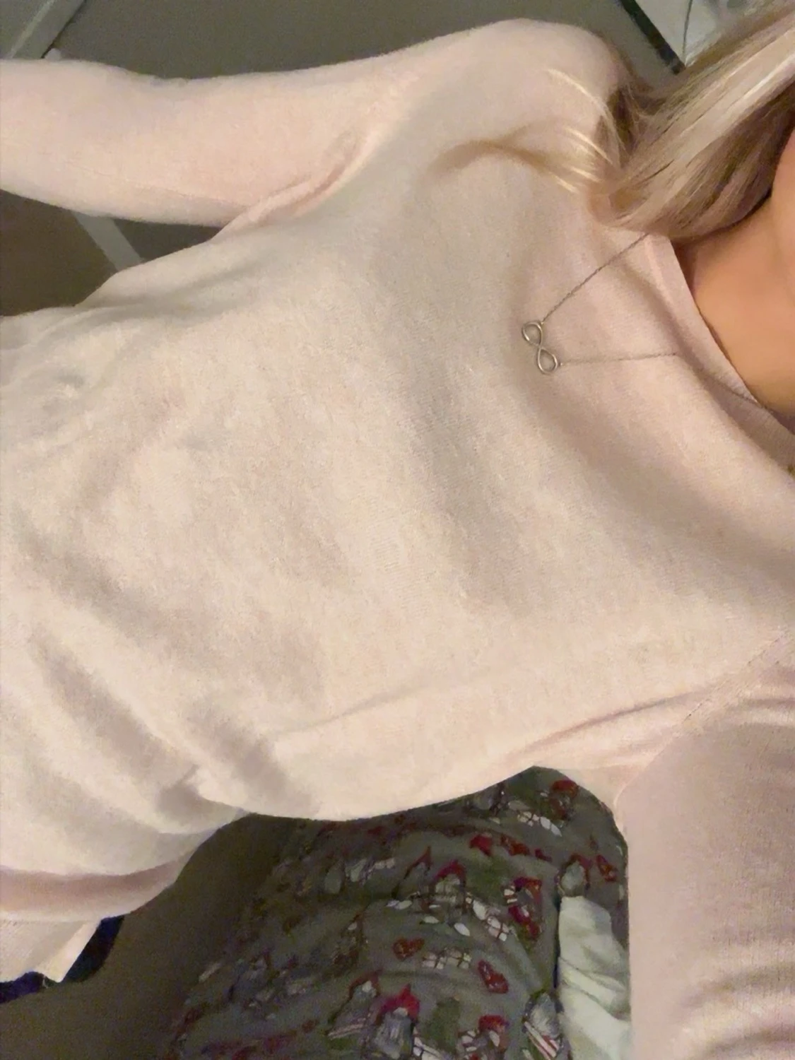 Ljusrosa stickad tröja - 3