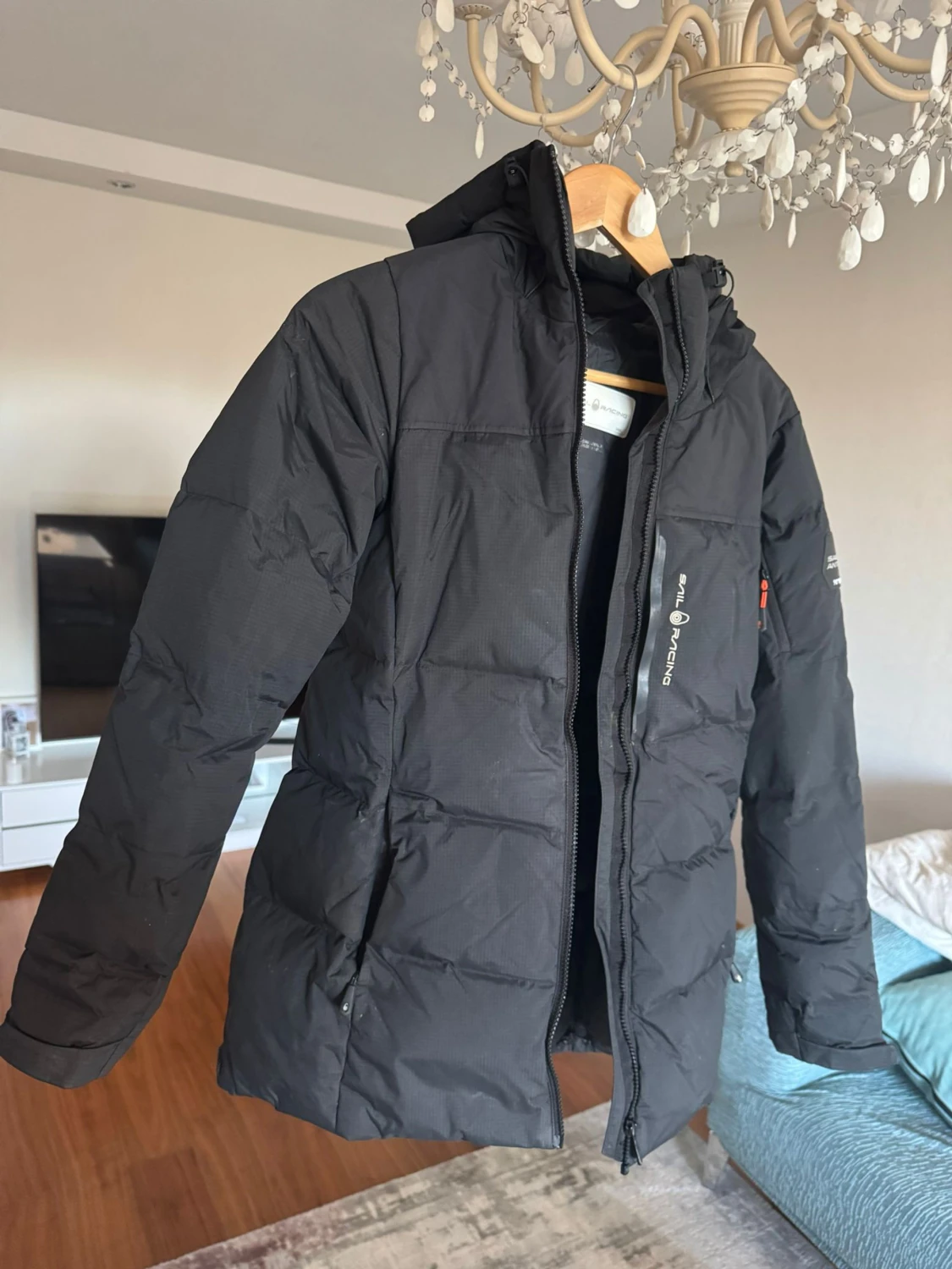 Svart Sail Racing dunjacka med huva - 1