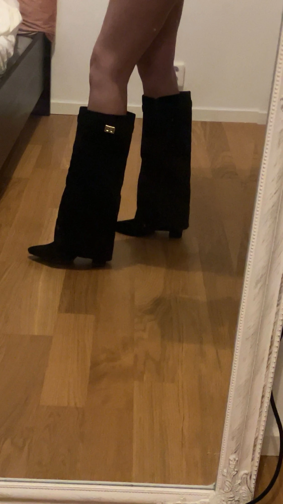 Svarta mockastövlar med klack - 2