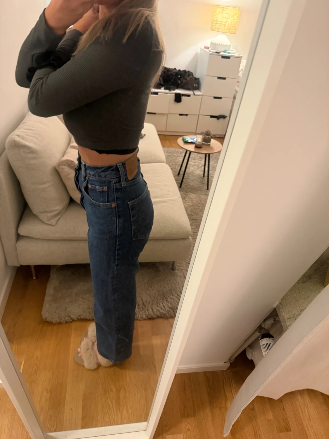 Levi's 501 blå jeans, hög midja - 1