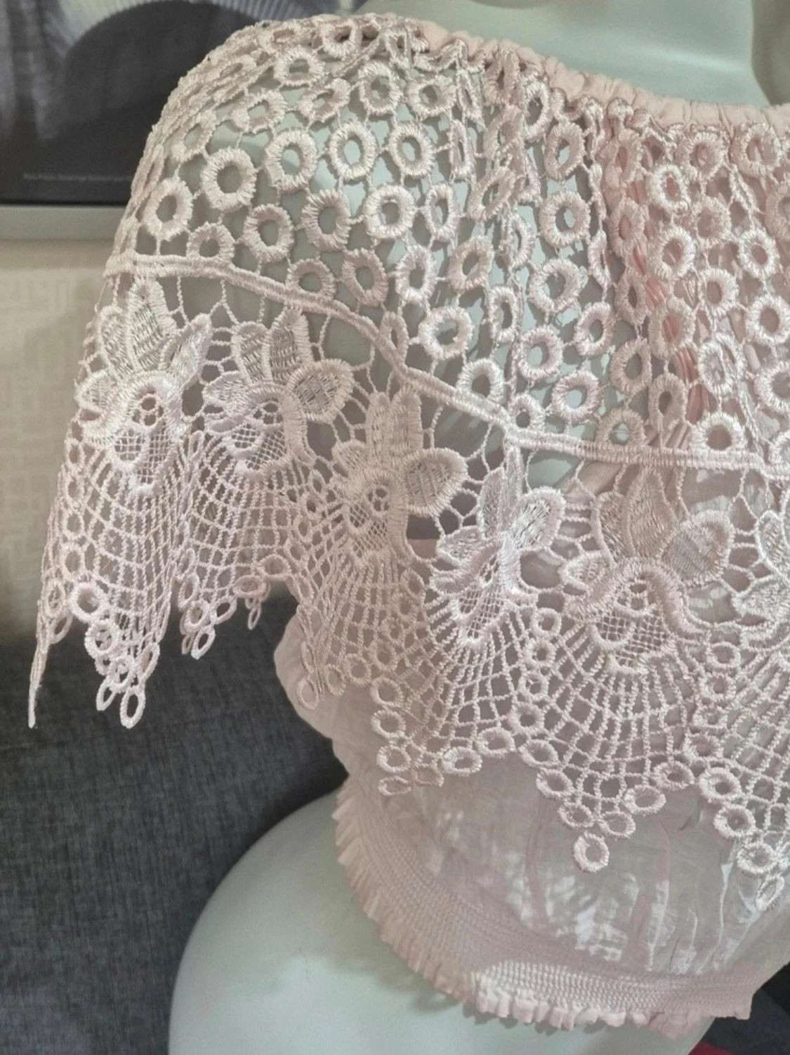 Ljusrosa spetsig bolerotopp - 2