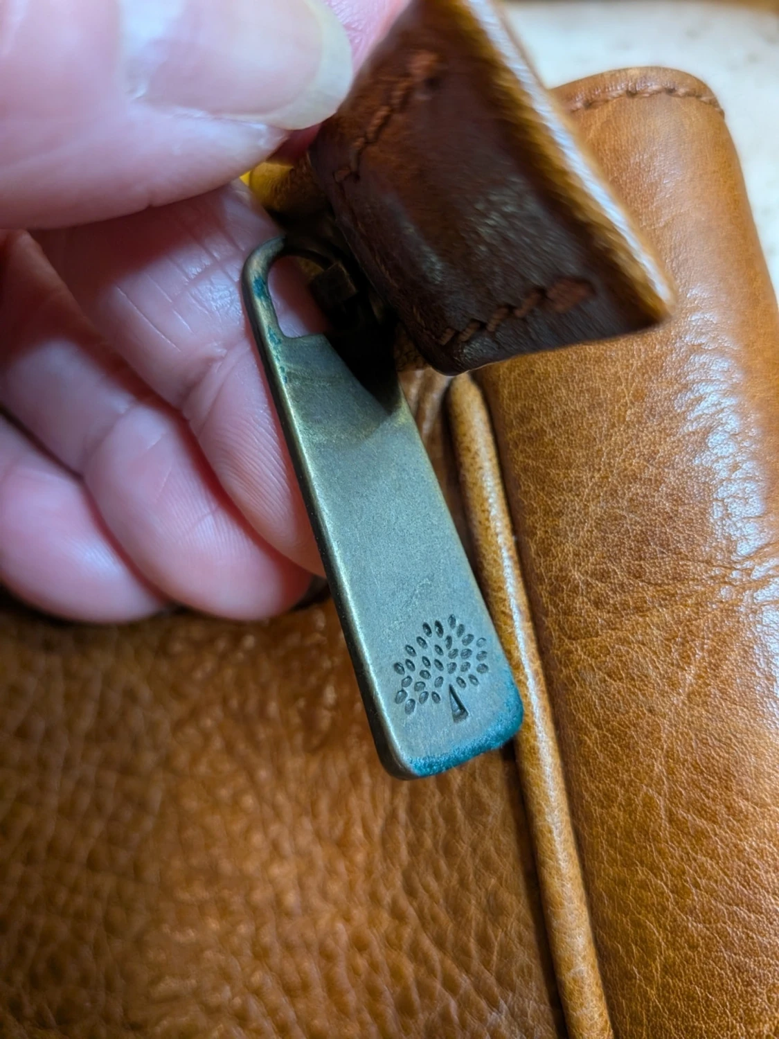 Brun axelväska från Mulberry i skinn - 6