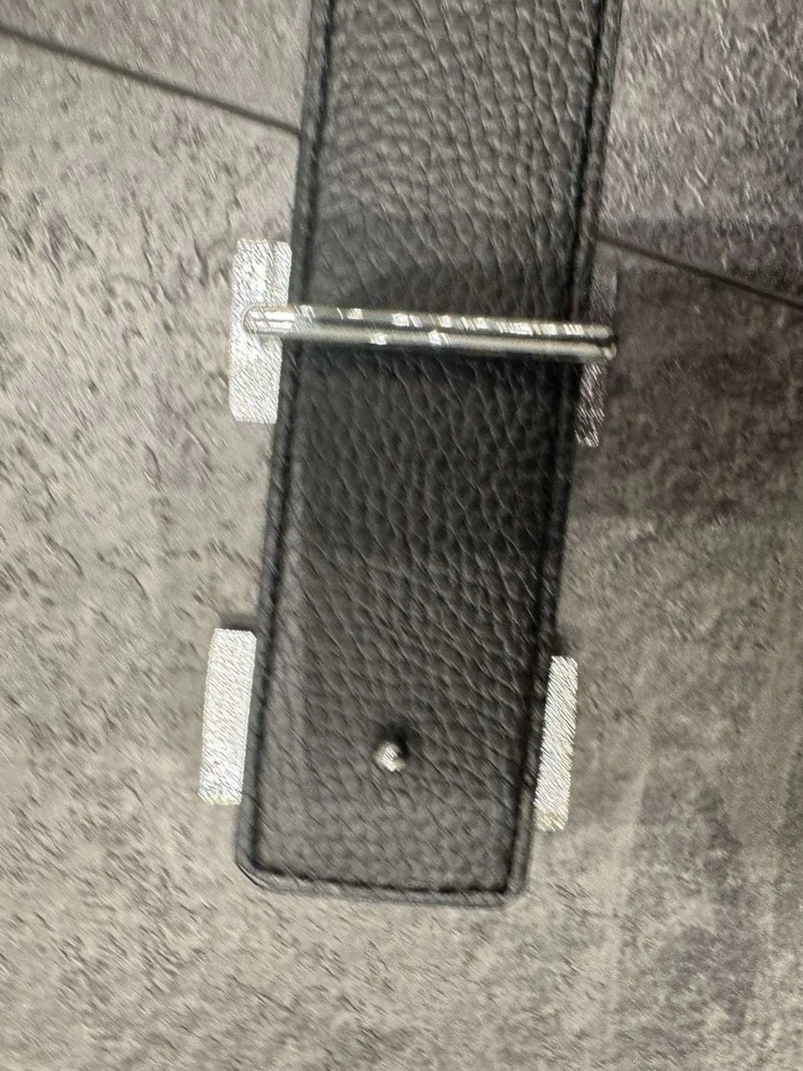 Vitt hermees bälte med silver logga - 3