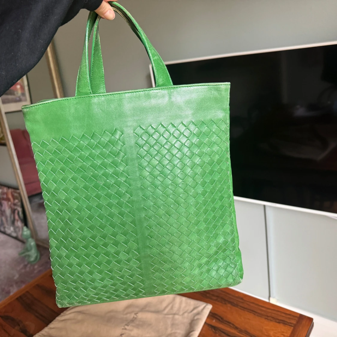 Grön handväska från Bottega Veneta - 4