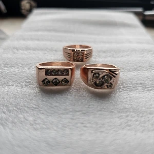 3x Guldpläterade ringar (Rose) - Säljs inte styckvis  18.5 mm 19 mm 19.4 mm