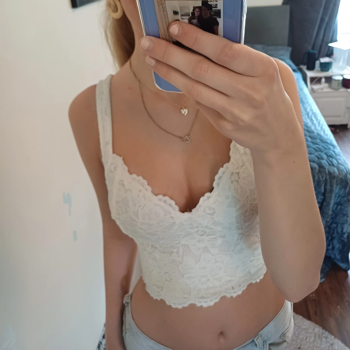 Vit spetsig topp - 1