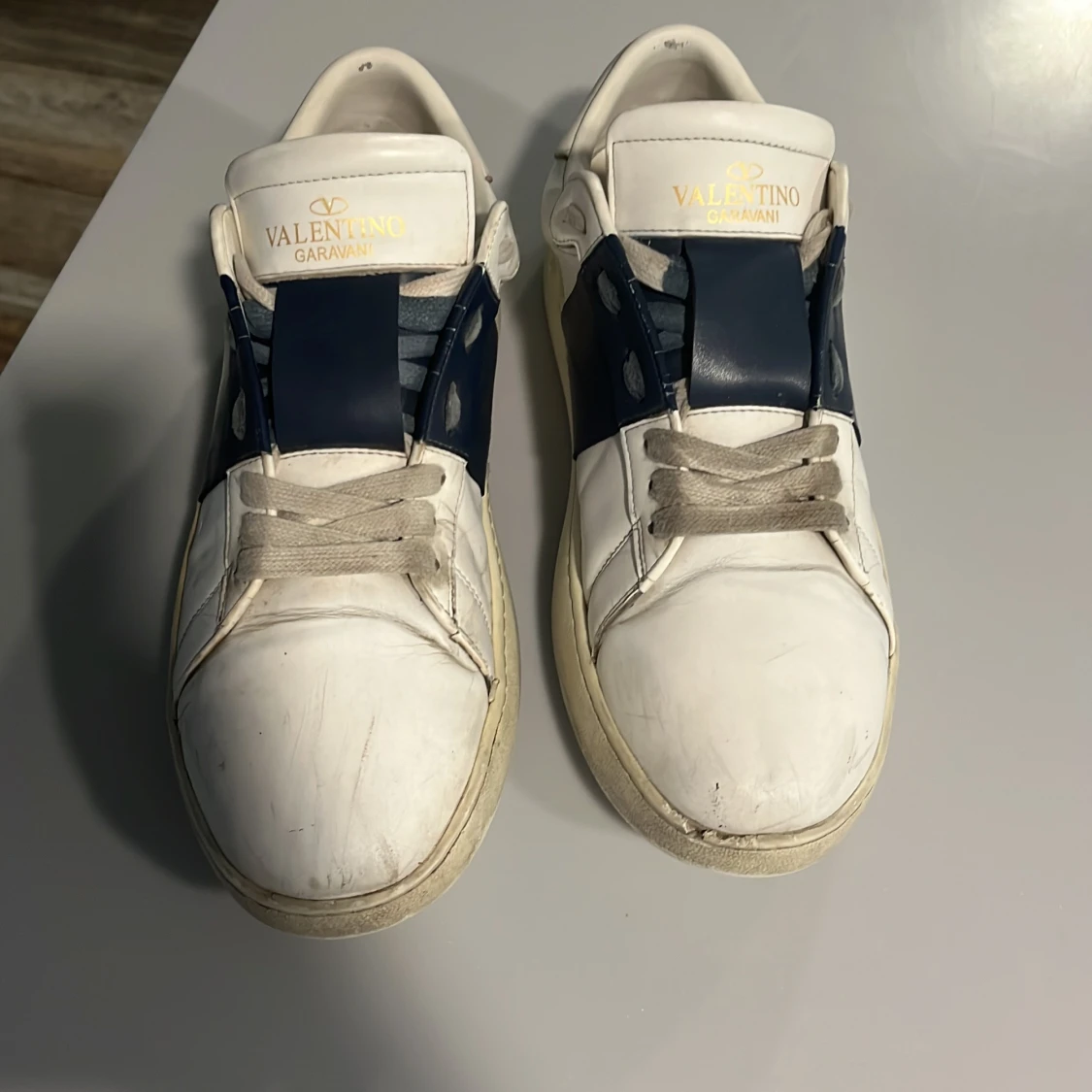 Valentino Garavani Open sneakers vit/mörkblå - 4