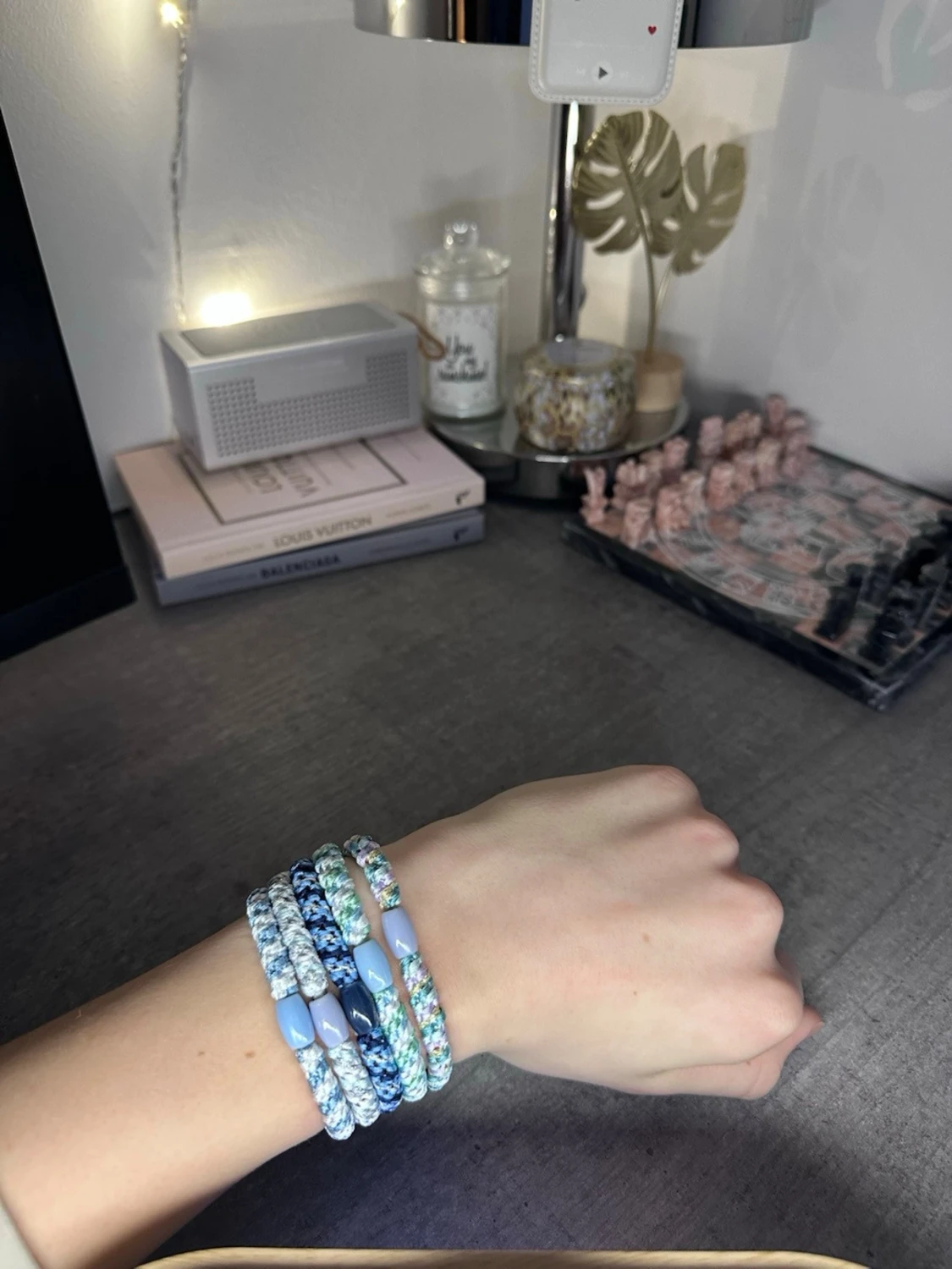 5st blåa armband  - 2