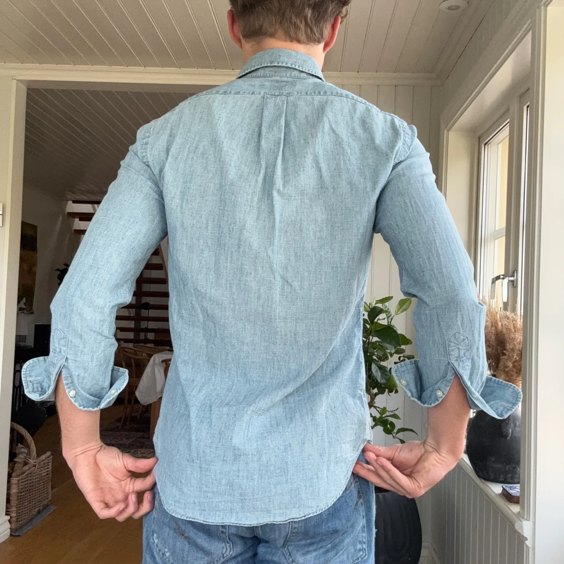 Ljusblå slim fit skjorta Ralph Lauren - 1