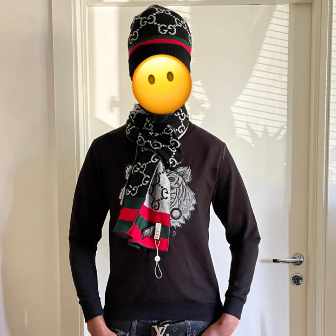 Gucci mössa&halsduk set