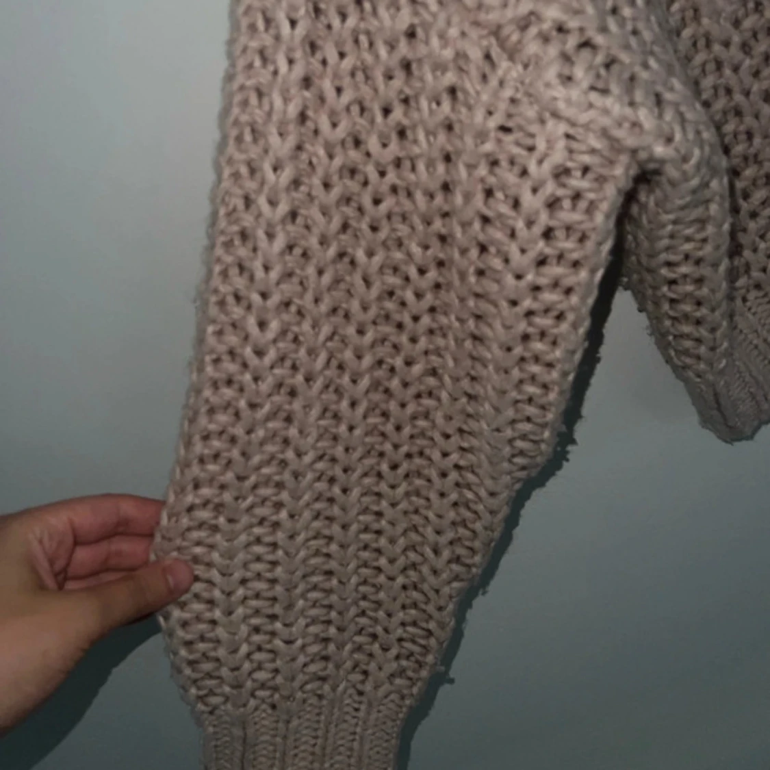 Ljusrosa stickad kofta från Pieces - 3