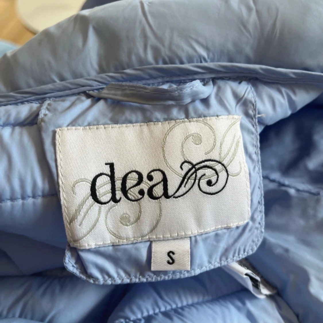 Jättefin ljusblå dunjacka - 3