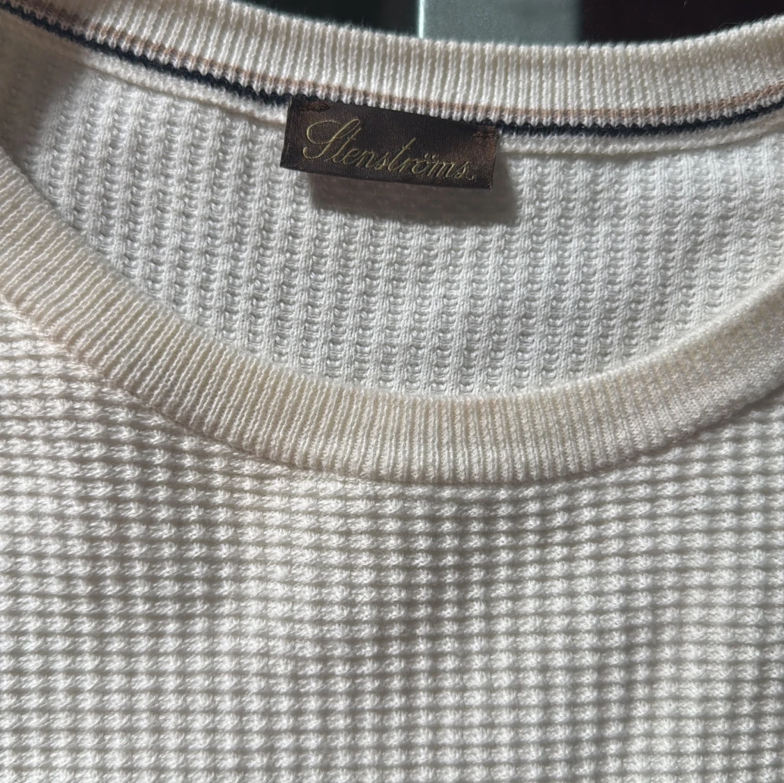 Beige stickad tröja från Stenströms - 1