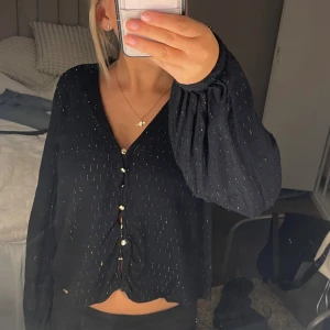 Svart Zara blus - Säljer min super snygga Zara blus, har använt fåtal gånger och är i storlek S