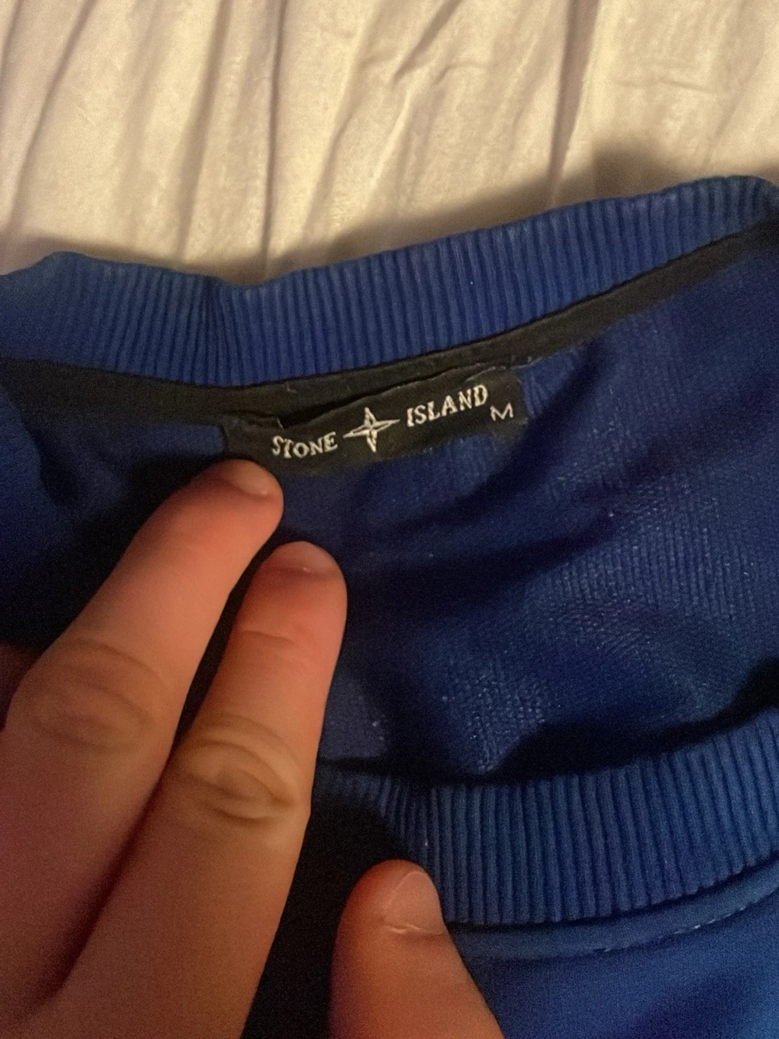 Blå Stone Island sweatshirt M - 2