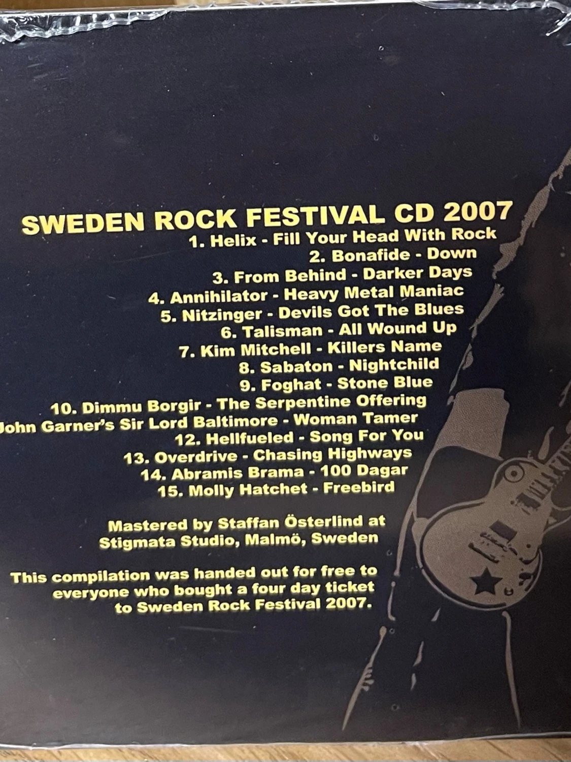 Sweden Rock Festival 2007 CD - 1